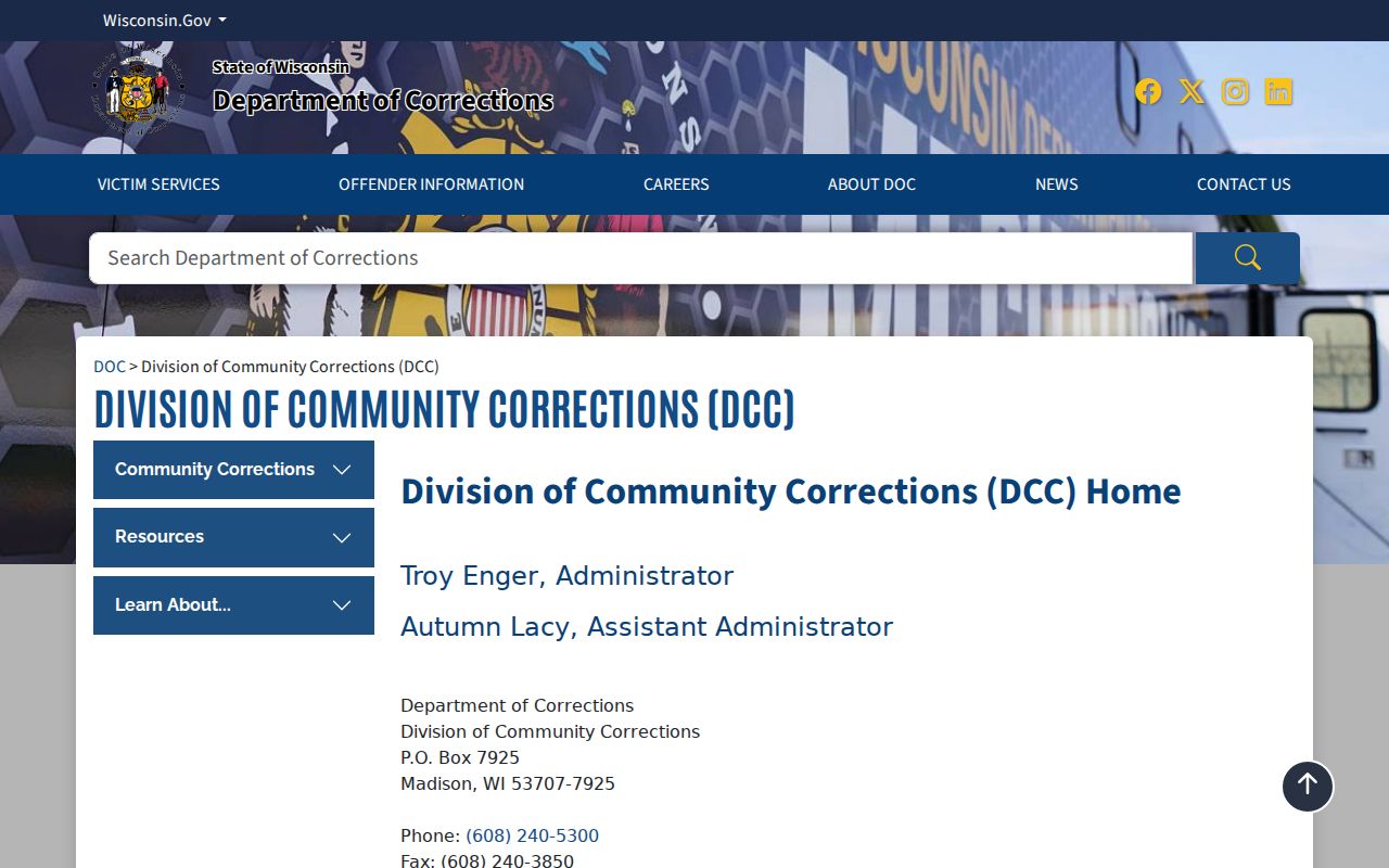 Calumet County arrest lookup Wisconsin probation and parole resources